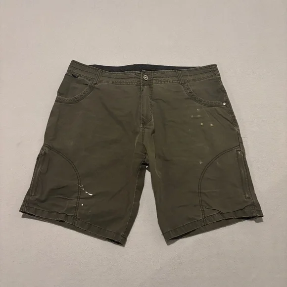Kuhl Ramblr Shorts 40 42x10 Olive Green Cargo Lightweight Outdoor Hiking Pockets - Picture 1 of 8